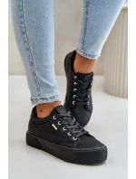 Dámské Tenisky Na Platformě Zateplené Big Star Černé