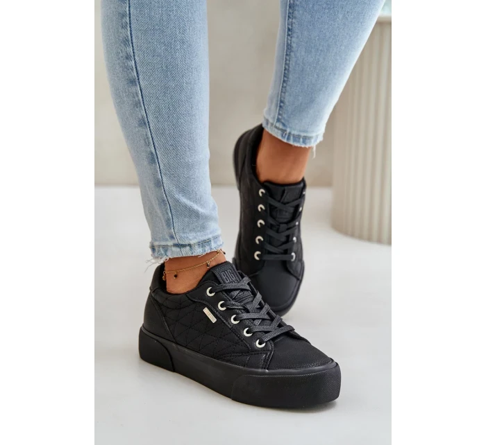 Dámské Tenisky Na Platformě Zateplené Big Star Černé