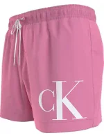 Pánské plavky SHORT DRAWSTRING KM0KM00967 TFZ růžové - Calvin Klein Pánské plavky SHORT DRAWSTRING KM0KM00967 TFZ růžové - Calvin Klein
