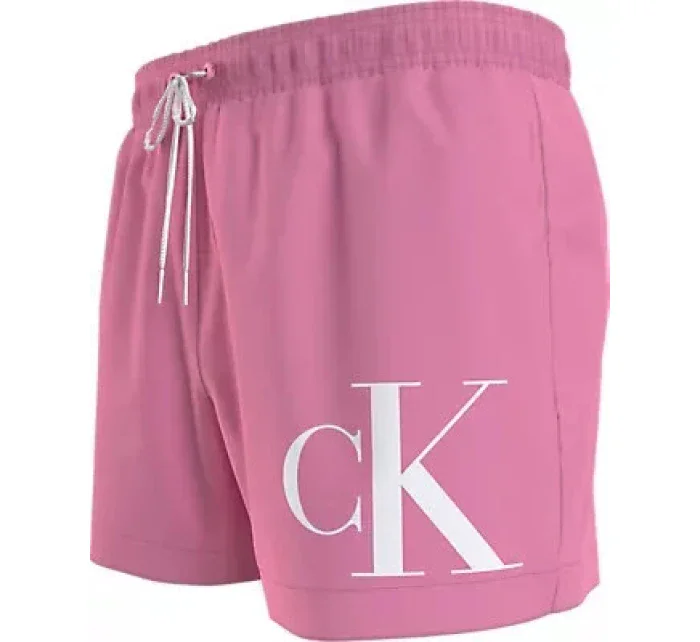 Pánské plavky SHORT DRAWSTRING KM0KM00967 TFZ růžové - Calvin Klein Pánské plavky SHORT DRAWSTRING KM0KM00967 TFZ růžové - Calvin Klein