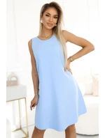 VICTORIA Trapézové šaty bez rukávů s páskem model 21063608 - numoco