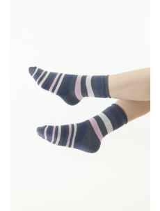Thermo ponožky Stripe šedé s pruhy