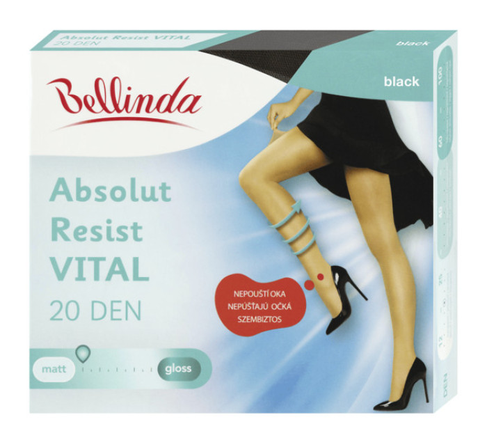 Punčochové kalhoty s podpůrným efektem ABSOLUT RESIST VITAL 20 DEN - BELLINDA - černá