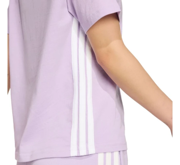 Dámské bavlněné tričko Essentials 3Stripes světle fialové model 21396457 - ADIDAS Dámské bavlněné tričko Essentials 3Stripes světle fialové model 21396457 - ADIDAS