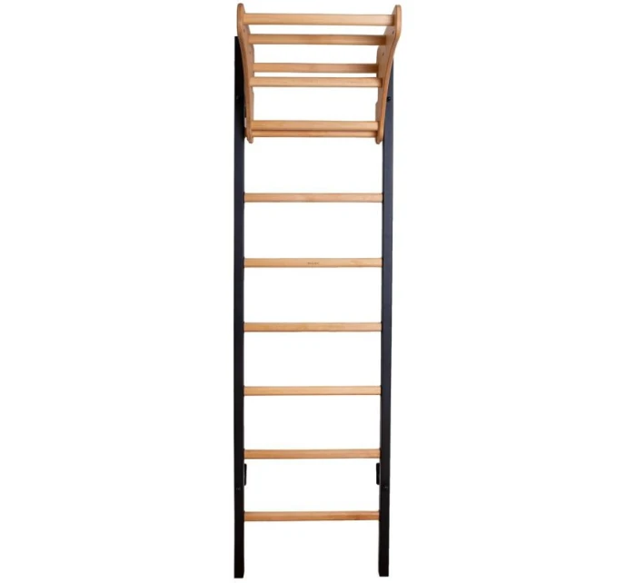 DŘEVĚNÝ KOVOVÝ GYMNASTICKÝ ŽEBŘÍK PRO 4 MADLA S DŘEVĚNOU TYČÍ BENCHK 211B