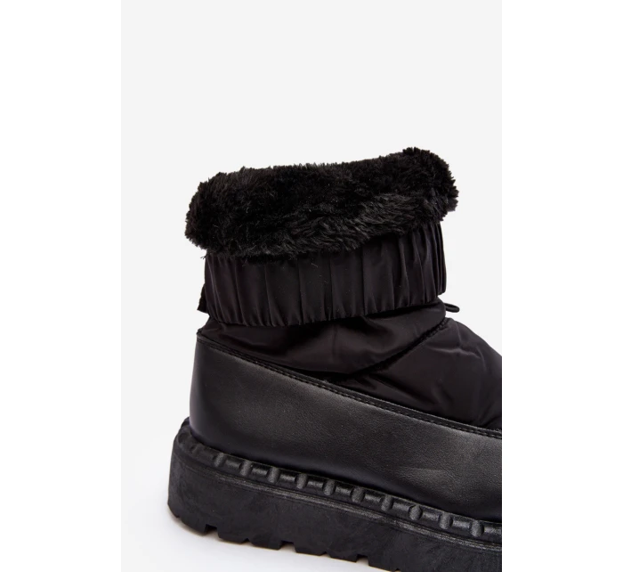 Dámské sněhule na tlusté podrážce černé Lureta Dámské sněhule na tlusté podrážce černé Lureta