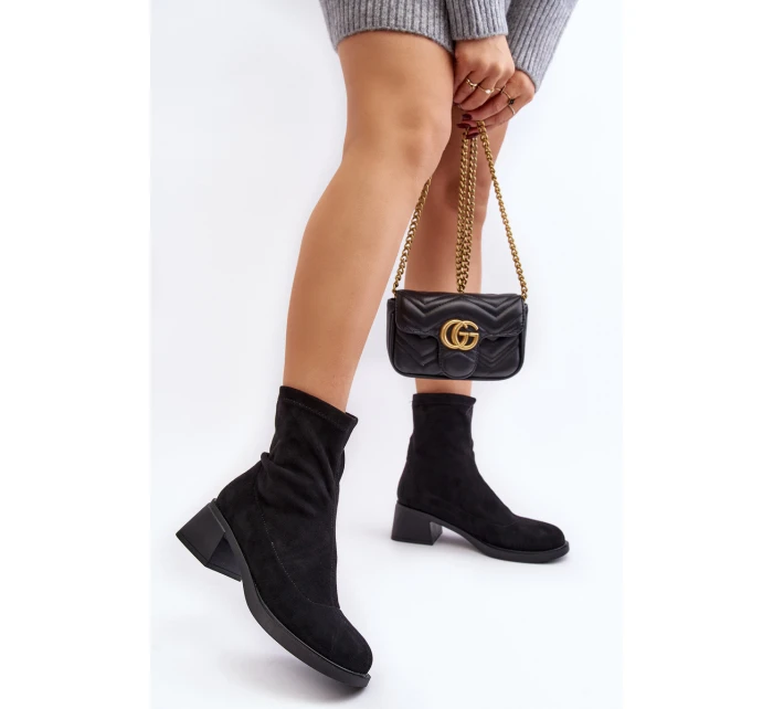 Dámské botky na nízkém podpatku hnědé model 21642138 - EVENTO Dámské botky na nízkém podpatku hnědé model 21642138 - EVENTO