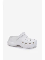 Dámské Pěnové Pantofle Na Masivní Podešvi Big Star RR274A119 Bílé Dámské Pěnové Pantofle Na Masivní Podešvi Big Star RR274A119 Bílé