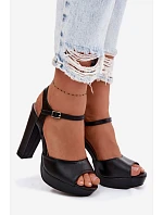 Dámské sandály na vysokém podpatku Černé model 22103026 - Boto