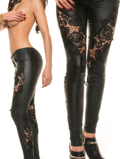 soo Sexy!  Koucla leatherlook pants with lace