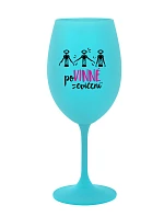 POVINNÉ CVIČENÍ - tyrkysová sklenice na víno 350 ml POVINNÉ CVIČENÍ - tyrkysová sklenice na víno 350 ml