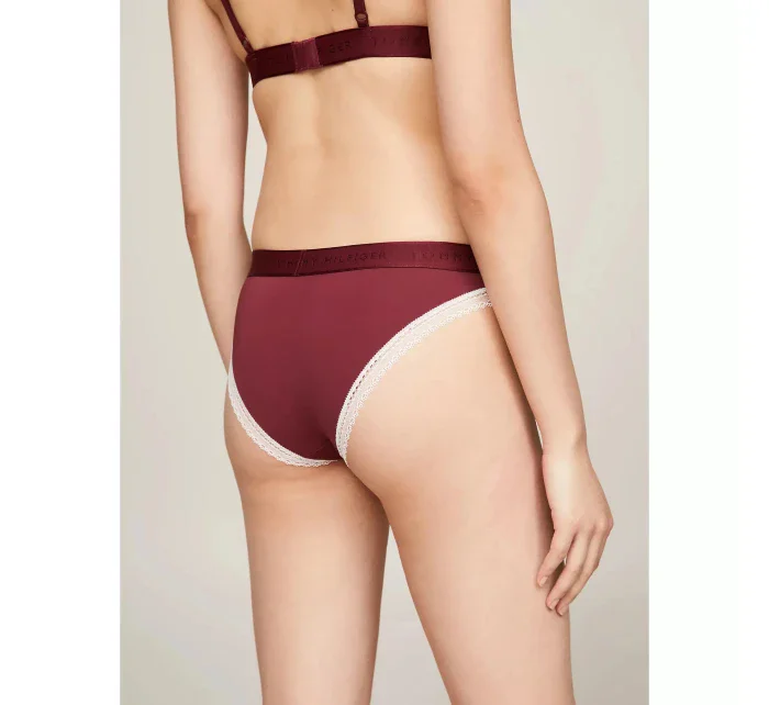 Dámské kalhotky BIKINI  UW0UW04813 VLP vínové - Tommy Hilfiger