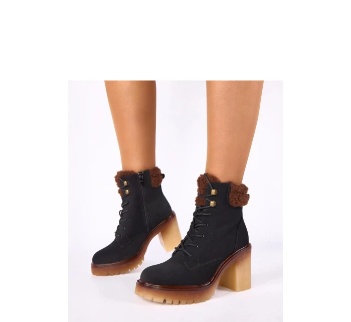 Boty na podpatku model 222347 Solea Boty na podpatku model 222347 Solea