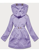 Dámská zimní bunda parka ve vřesové barvě se vsadkami z eko kůže model 21246303 - LHD Dámská zimní bunda parka ve vřesové barvě se vsadkami z eko kůže model 21246303 - LHD