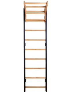 DŘEVĚNÝ KOVOVÝ GYMNASTICKÝ ŽEBŘÍK S DŘEVĚNOU LAVIČKOU 711W