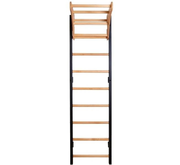 DŘEVĚNÝ KOVOVÝ GYMNASTICKÝ ŽEBŘÍK S DŘEVĚNOU LAVIČKOU 711W