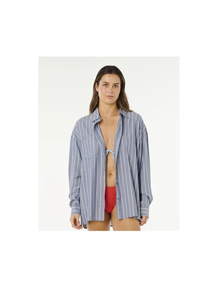 Dámská košile RIP CURL Beach Days Pinstripe Shirt, modrá Dámská košile RIP CURL Beach Days Pinstripe Shirt, modrá