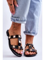 Dámské pantofle s velkými cvočky Černá model 21617996 - Boto Dámské pantofle s velkými cvočky Černá model 21617996 - Boto