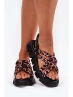 Dámské Sandály Na Platformě S Pásky Leopardí model 21696128 - Boto Dámské Sandály Na Platformě S Pásky Leopardí model 21696128 - Boto