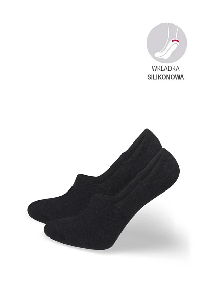 Dámské bavlněné model 21702937 ponožky hladké černé - Milena