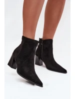 Dámské kotníkové boty na podpatku s tkaničkami černé Halisse Dámské kotníkové boty na podpatku s tkaničkami černé Halisse