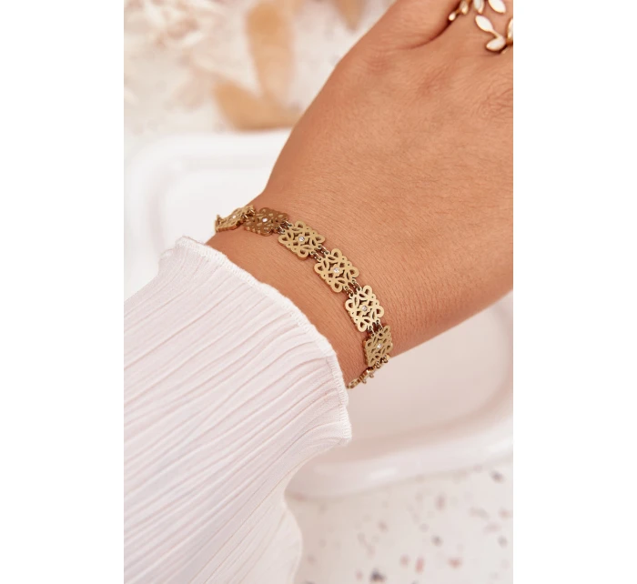 model 21776909 dámský náramek se zirkony chirurgická ocel zlatá - Boto model 21776909 dámský náramek se zirkony chirurgická ocel zlatá - Boto