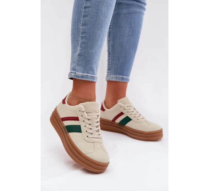 Dámské tenisky na platformě Béžové Janivelle Dámské tenisky na platformě Béžové Janivelle