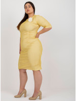 LK SK 506721 šaty.69 tmavě žlutá