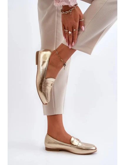 Dámské mokasíny na plochém podpatku Gold Sylvaine Dámské mokasíny na plochém podpatku Gold Sylvaine