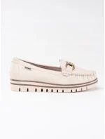 Trendy  mokasíny dámské hnědé platforma