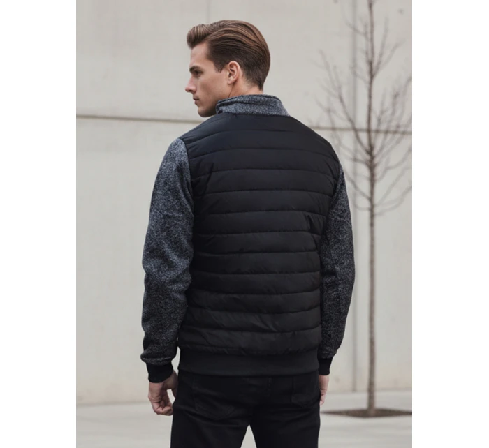 Kurtka męska przejściowa pikowana czarna model 22013981 - FashionStreet