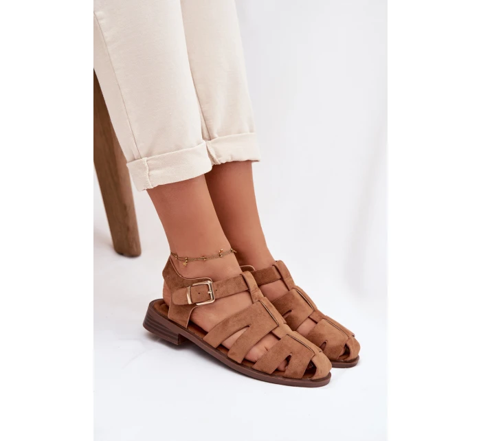 Dámské sandály s Zlatým přezkou Camel model 21937607 - Boto