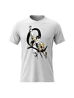 Pánské bavlněné tričko s potiskem - FREDDIE MERCURY - bílé Pánské bavlněné tričko s potiskem - FREDDIE MERCURY - bílé