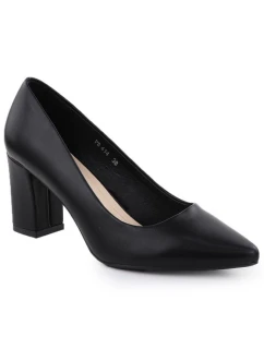 Dámské černé lodičky Sergio Leone s jehlovým podpatkem PB414