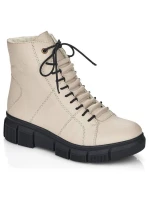 Rieker W X3428 béžové zateplené boty