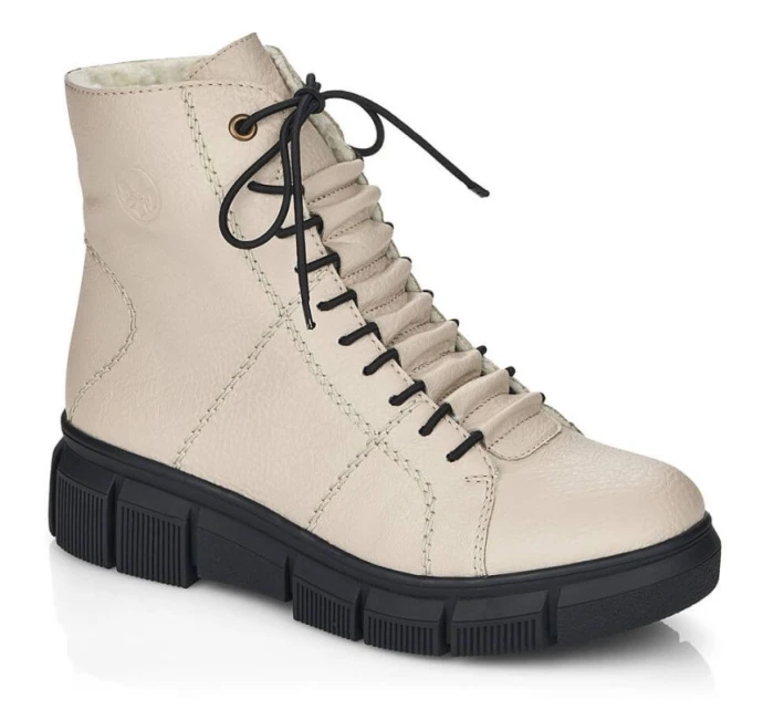 Rieker W X3428 béžové zateplené boty