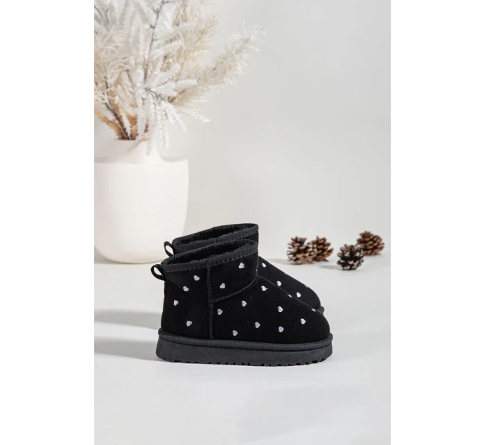 Dětské sněhule srdíčka Černé Gracina Dětské sněhule srdíčka Černé Gracina