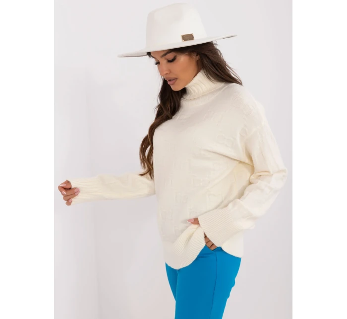 Sweter AT SW ecru model 20459144 - FPrice Sweter AT SW ecru model 20459144 - FPrice