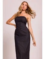 model 20970500 Džínové midi šaty grafitové - Moe