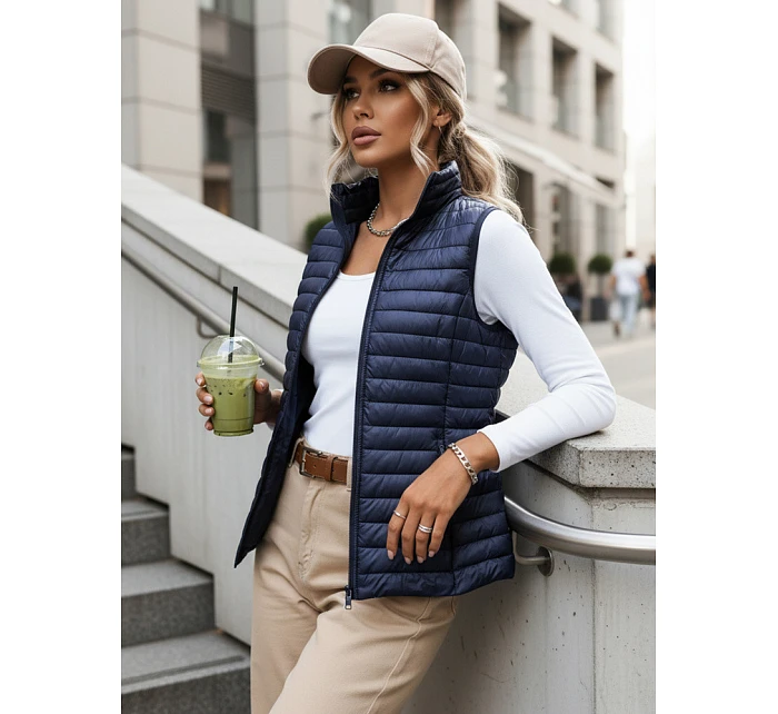 Dámská prošívaná vesta STANSY navy blue FashionStreet TY3962