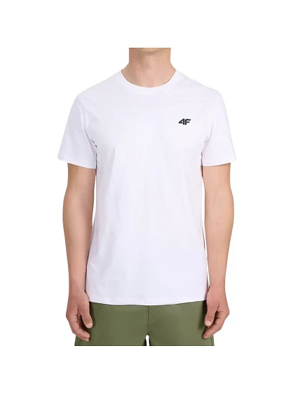 Pánské tričko 4F M3341 white 4FWMM00TTSHM3341 10S pánské