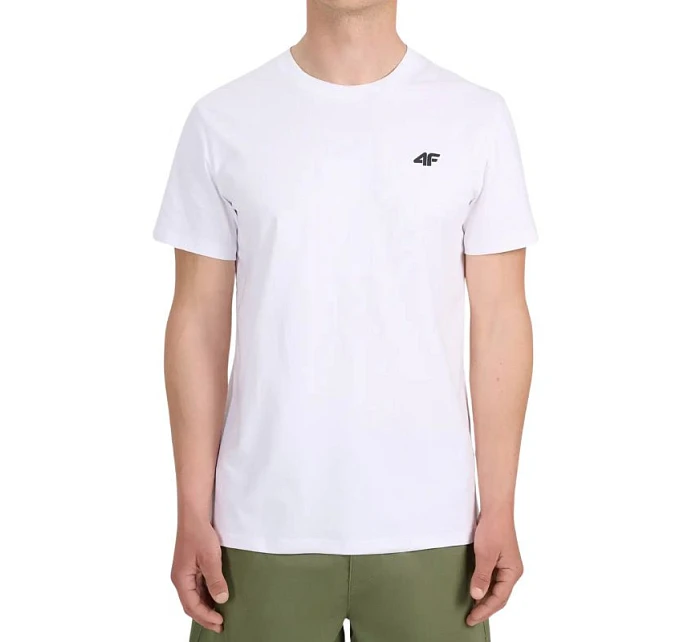 Pánské tričko 4F M3341 white 4FWMM00TTSHM3341 10S pánské