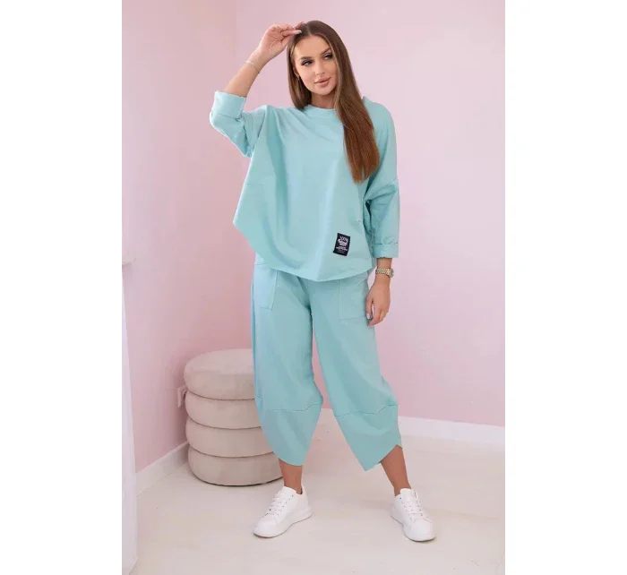 Bavlněná mikina kalhoty set mincovna Bavlněná mikina kalhoty set mincovna