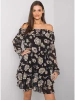 Šaty DHJ SK 15015.56P černá a béžová