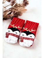 Vánoční ponožky Tučňák Červené
