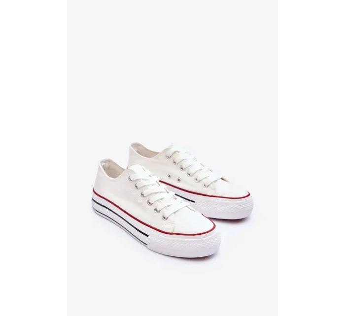 Nízké klasické tenisky na platformě Bílé Jazlyn Nízké klasické tenisky na platformě Bílé Jazlyn