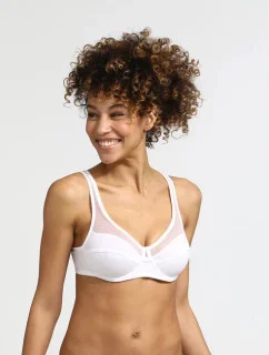 Dámská podprsenka z bio bavlny DIM GENEROUS COTTON BIO BRA  bílá - DIM