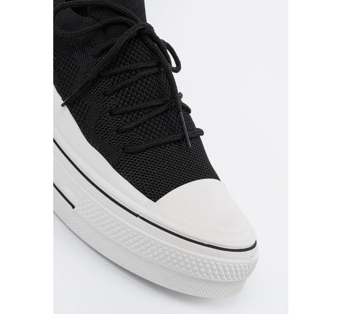 Designové dámské černé tenisky bez podpatku Designové dámské černé tenisky bez podpatku