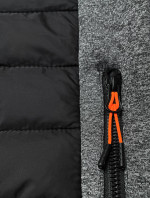Černo-grafitová prošívaná dámská sportovní bunda (8M915-392)