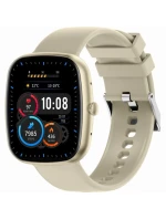 Dámské chytré hodinky  béžový silikonový řemínek + bílý řemínek model 21819976 - Gravity